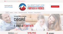 Desktop Screenshot of climatisationfortier.com
