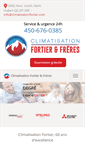 Mobile Screenshot of climatisationfortier.com